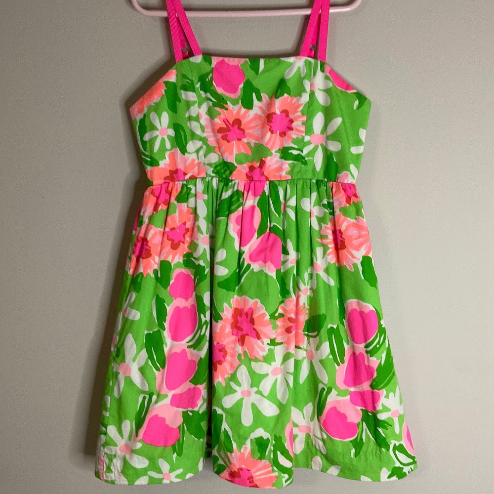 Lilly Pulitzer Girls Little Lottie Everything Nice Dress Cotton Girls size 7